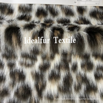 Jacquard Leopard Print Animal Imitation Faux Fur